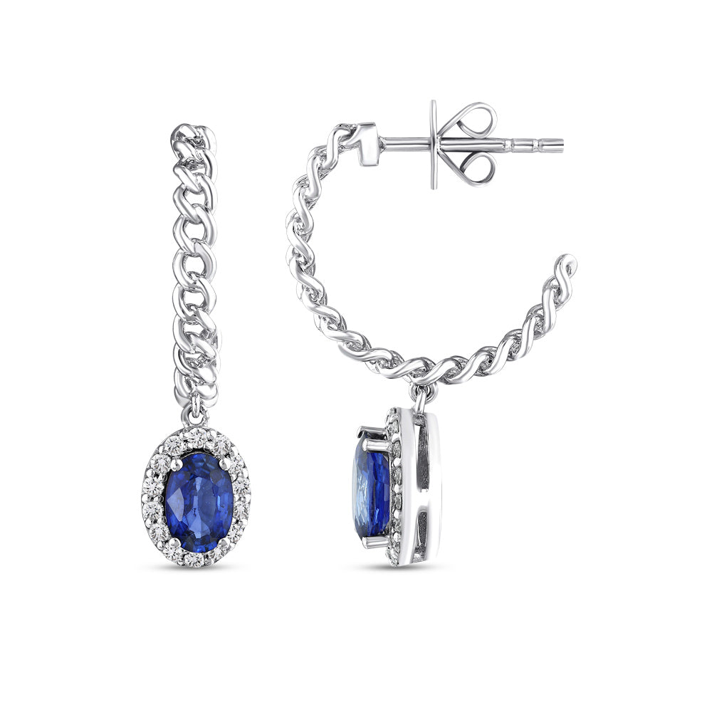 1.00 ct. Saphir Ohrringe