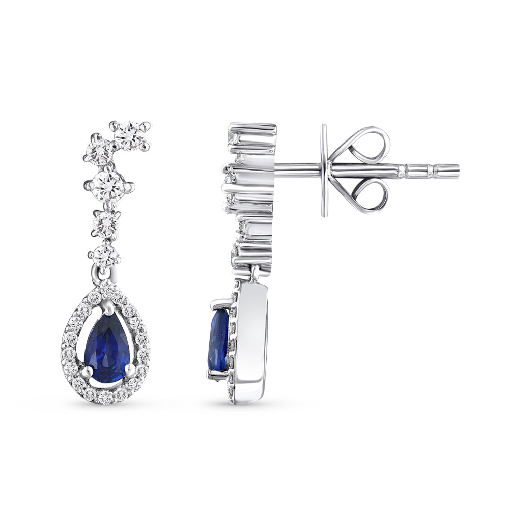 0.72 ct. Saphir Ohrringe