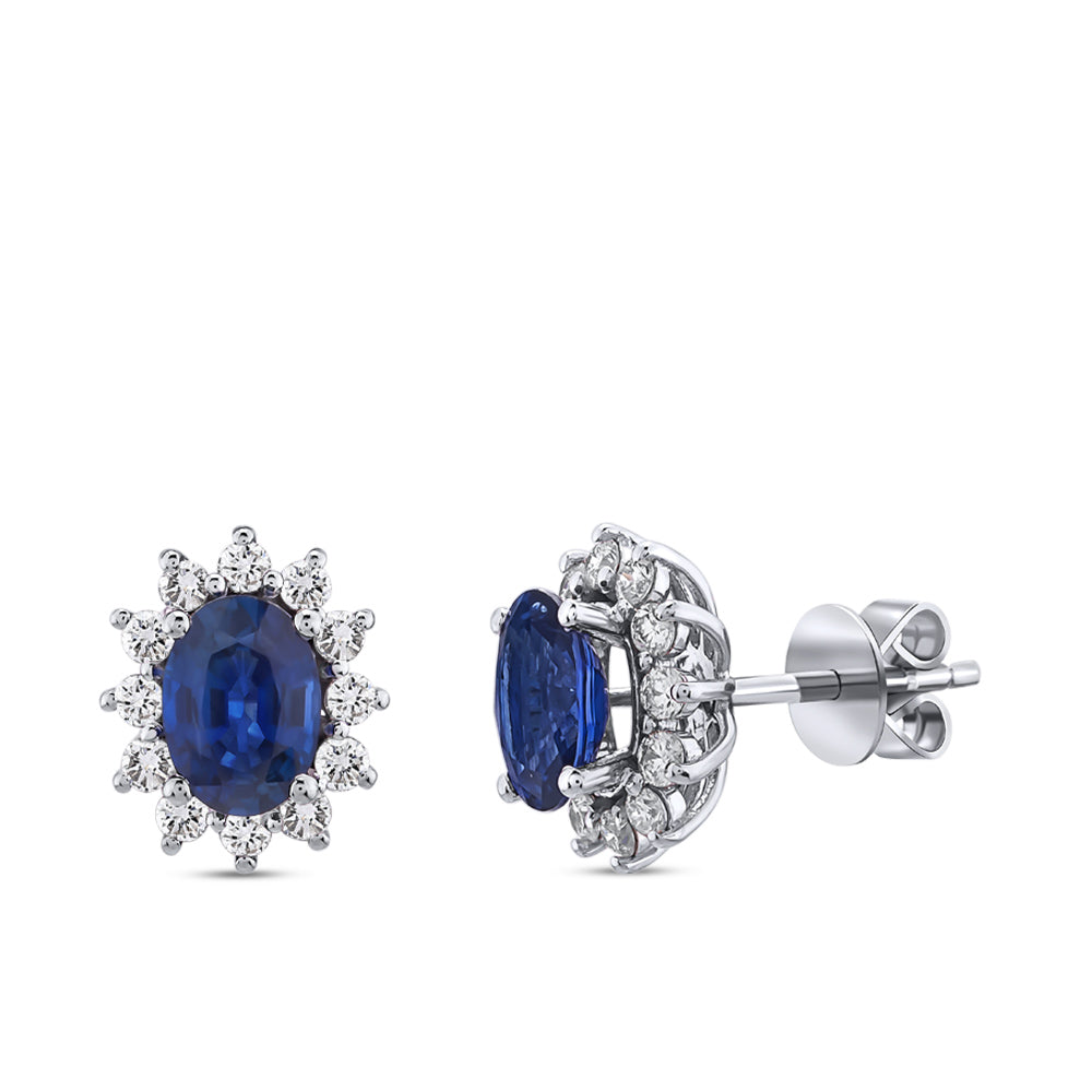2.28 ct. Saphir Ohrstecker