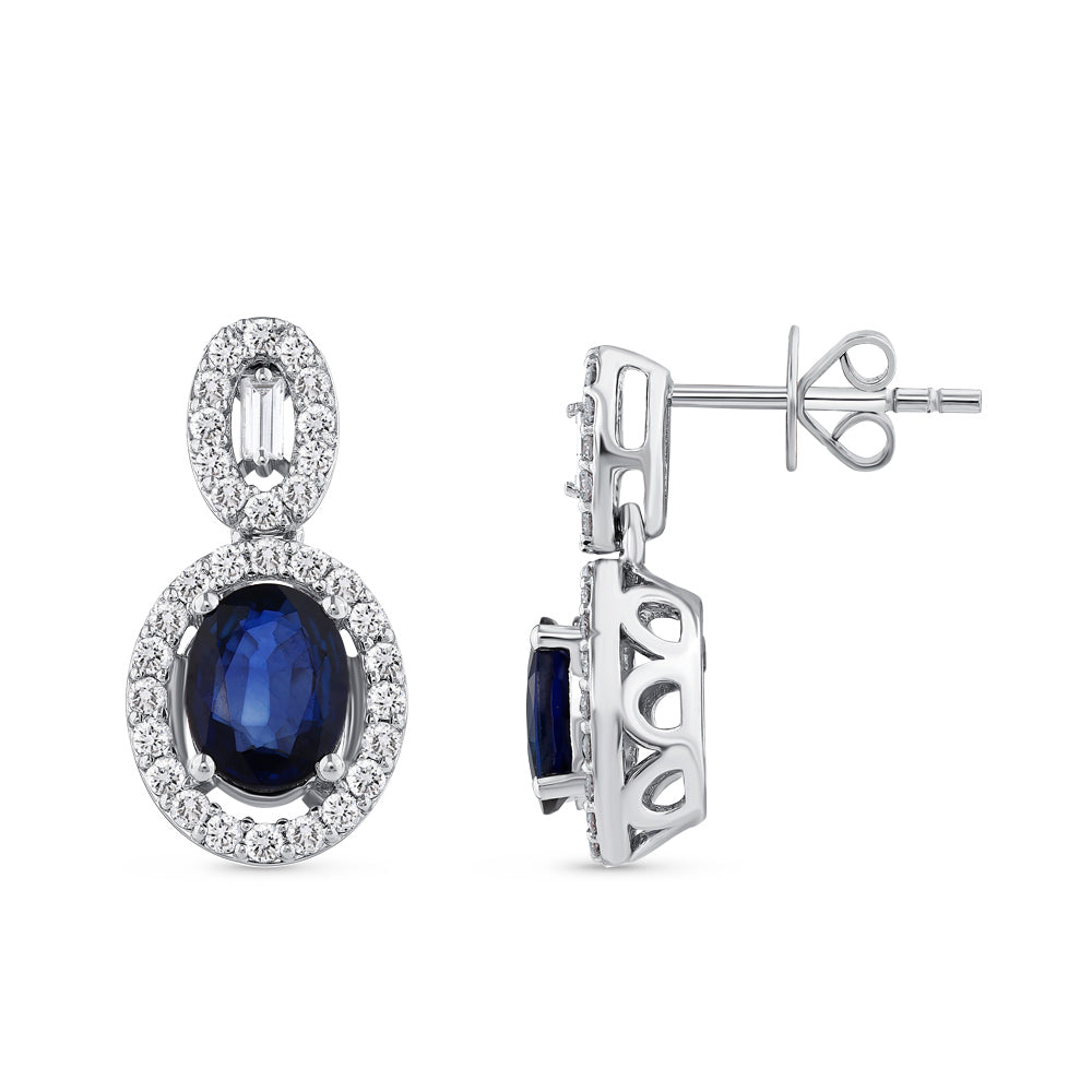 2.14 ct. Saphir Ohrringe