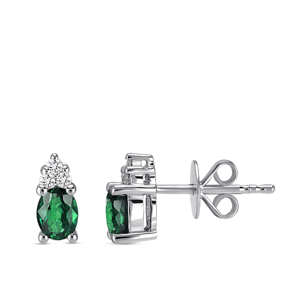 0.57 ct. Smaragd Ohrstecker