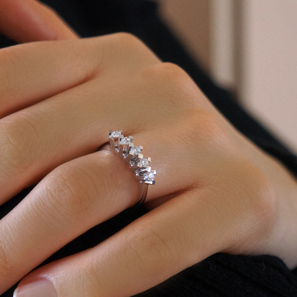 0.30 ct. Fünfstein Diamantring