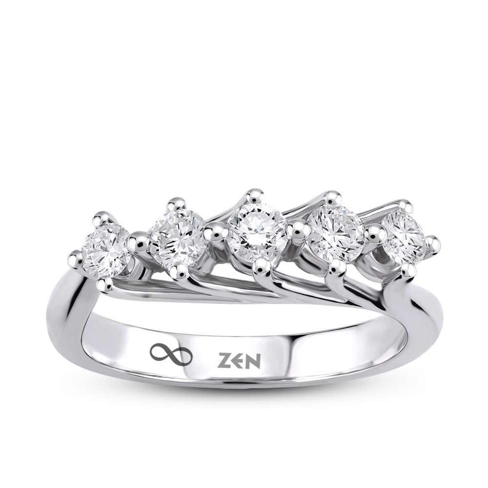 0.30 ct. Fünfstein Diamantring