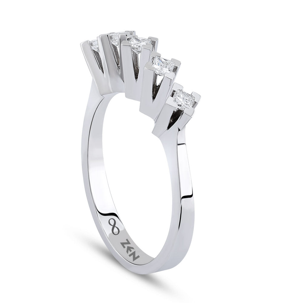 0.22 ct. Fünfstein Diamantring
