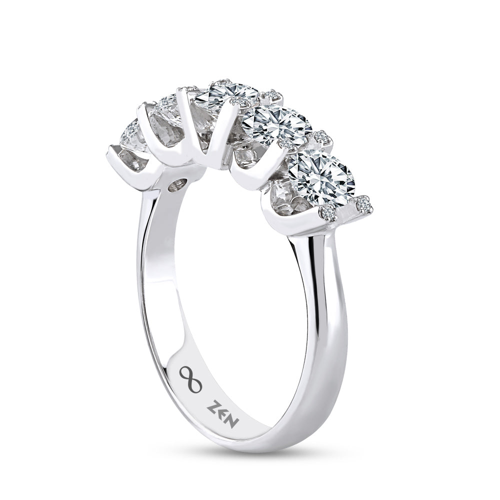 1.05 ct. Fünfstein Diamantring