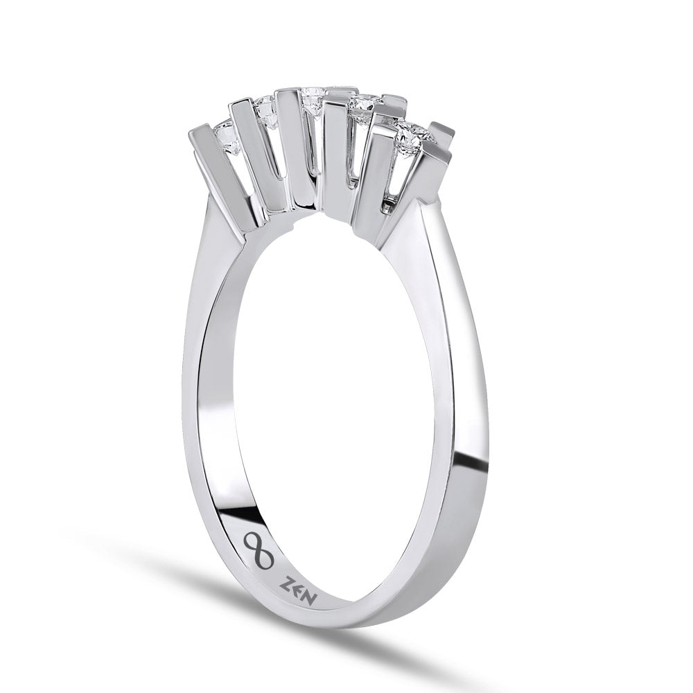 0.20 ct. Fünfstein Diamantring