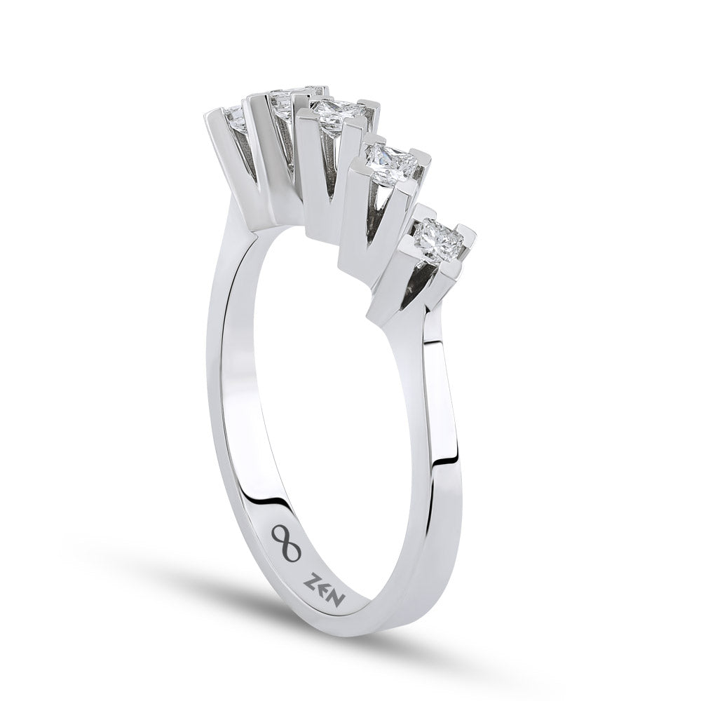 0.50 ct. Fünfstein Diamantring