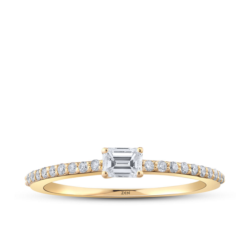 0.33 ct. Sidestone Diamond Engagement Ring