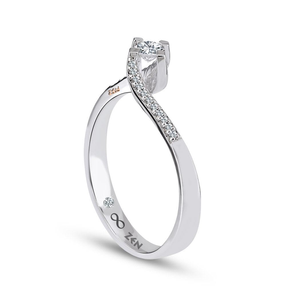 0.15 ct. Seitenstein Diamant Verlobungsring