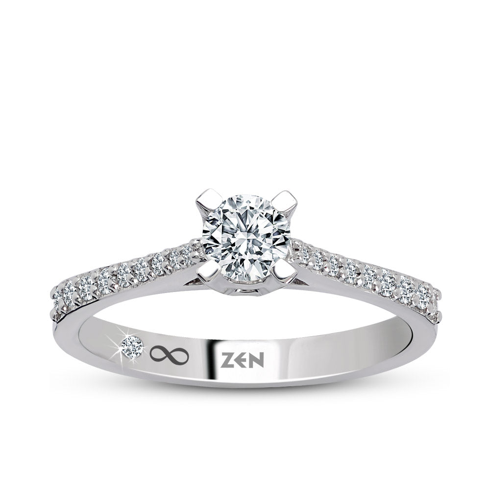 0.50 ct. Seitenstein Diamant Verlobungsring