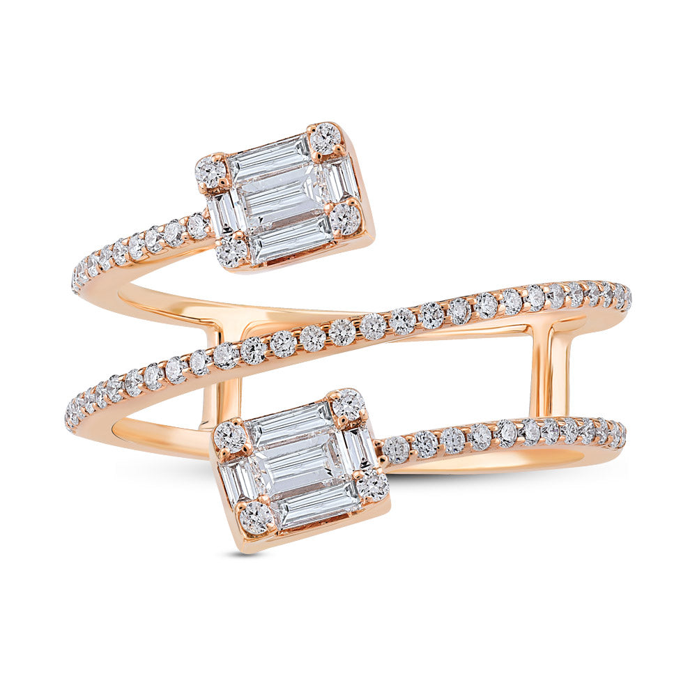 0.56 ct. Baguette Diamantring