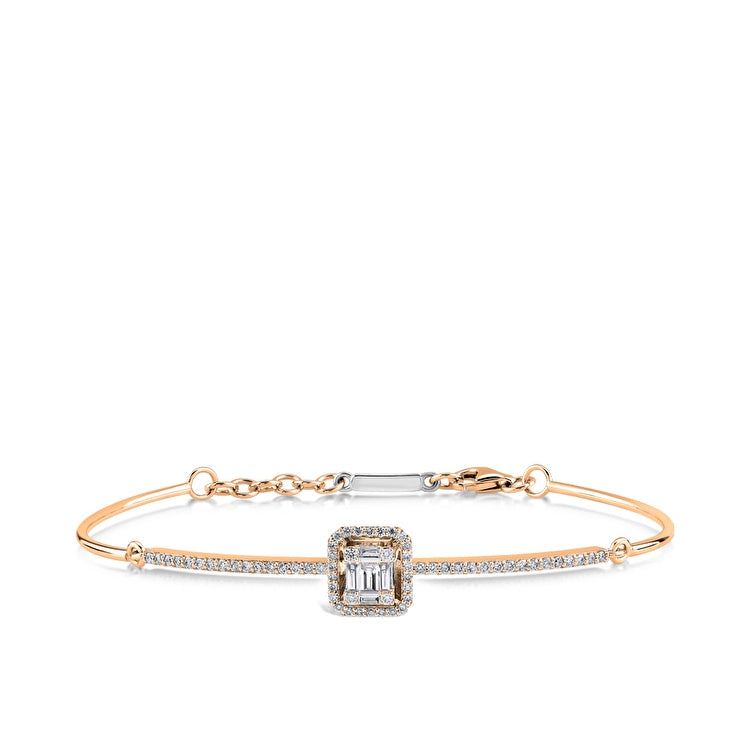 0.53 ct. Baguette Diamantarmband