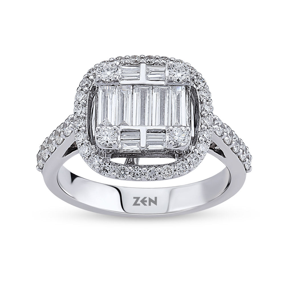 1.12 ct. Baguette Diamantring