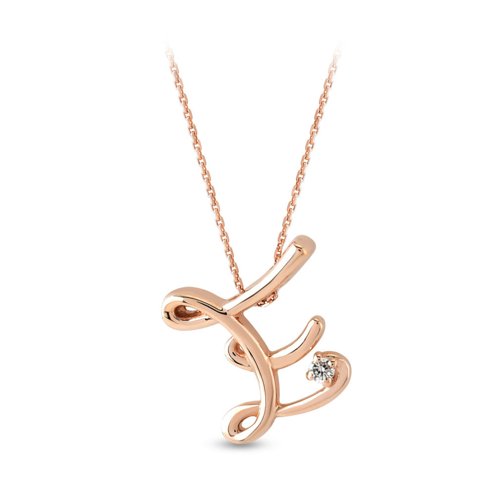 0.02 ct. Buchstabe E Diamant Halskette