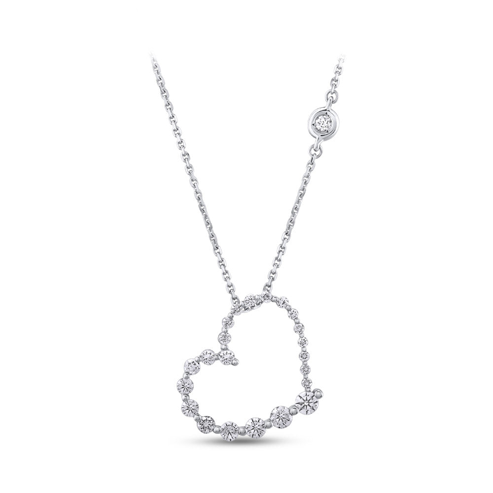 0.46 ct. Heart Diamond Necklace