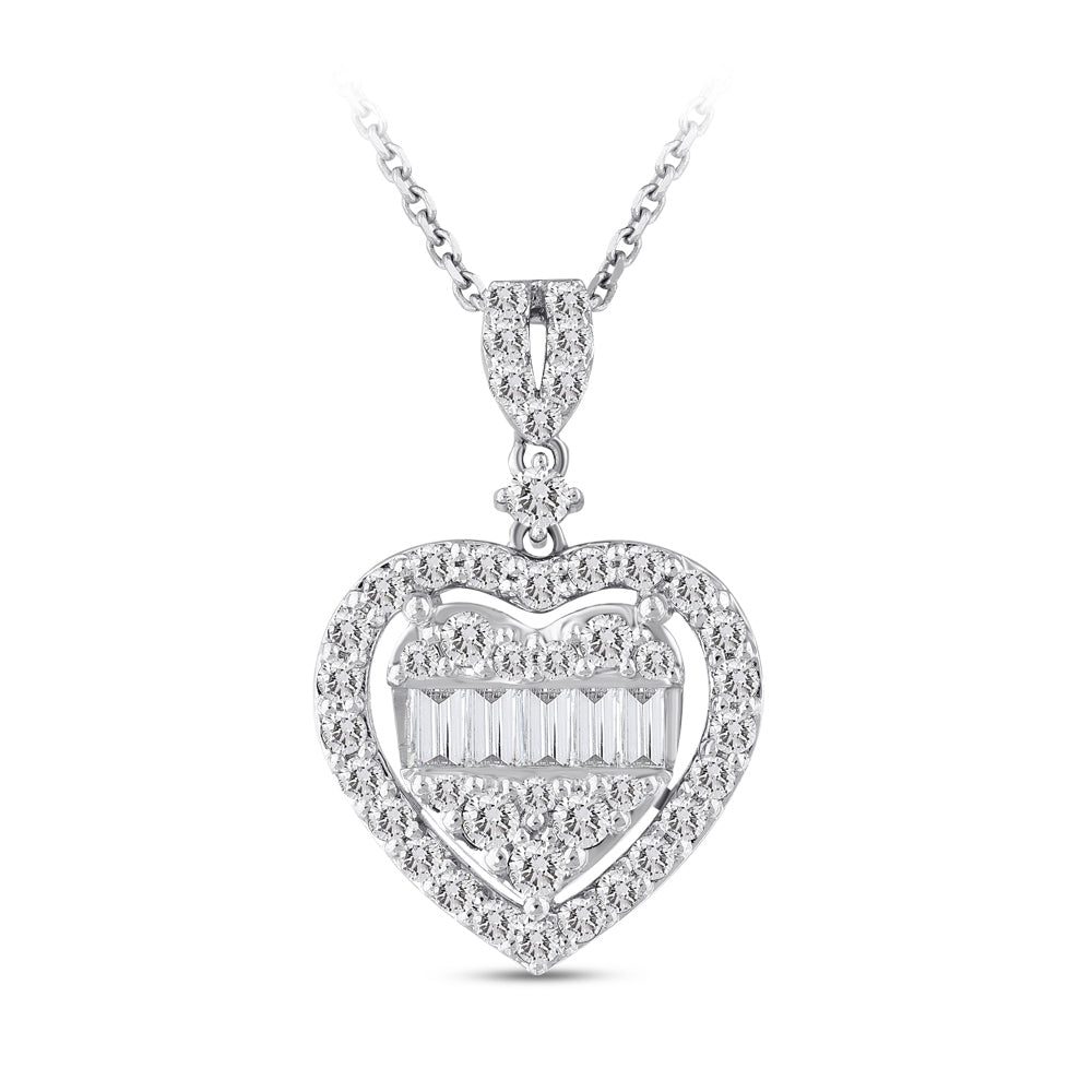 0.73 ct. Heart Diamond Necklace