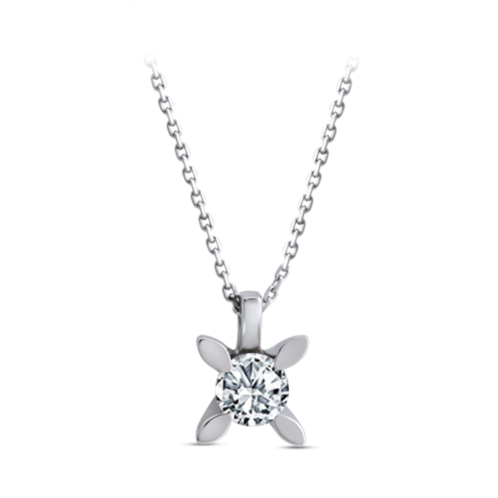 0.18 ct. Solitär Diamant Halskette