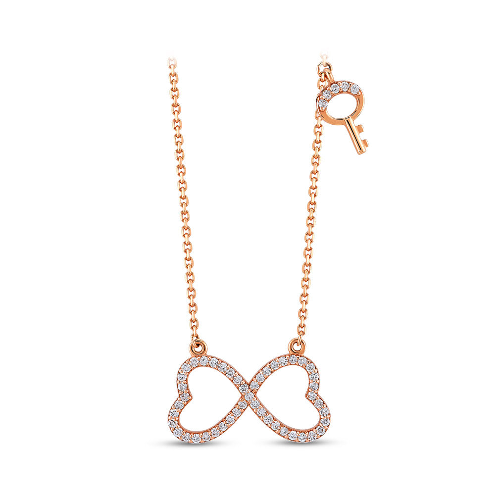 0.24 ct. Heart Diamond Necklace