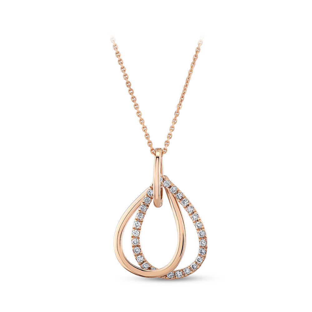 0.16 ct. Design Anhänger mit Halskette
