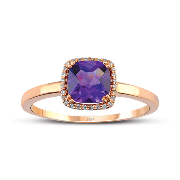 0.76 ct. Amethyst Ring