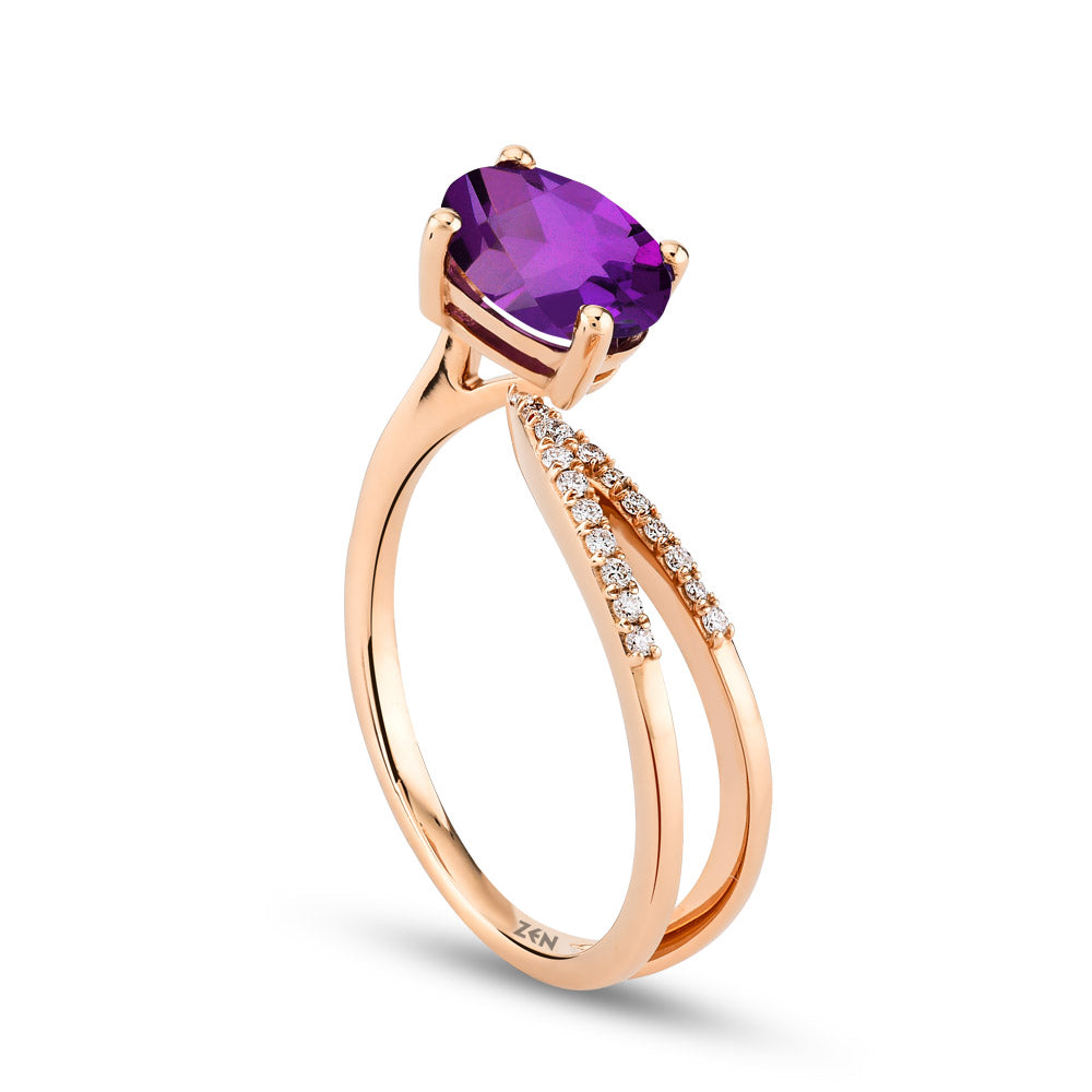 1.07 ct. Amethyst Ring