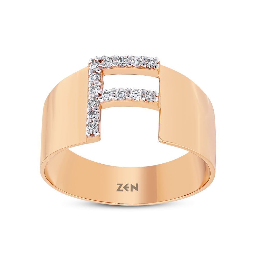 0.12 ct. Buchstabe F Diamantring