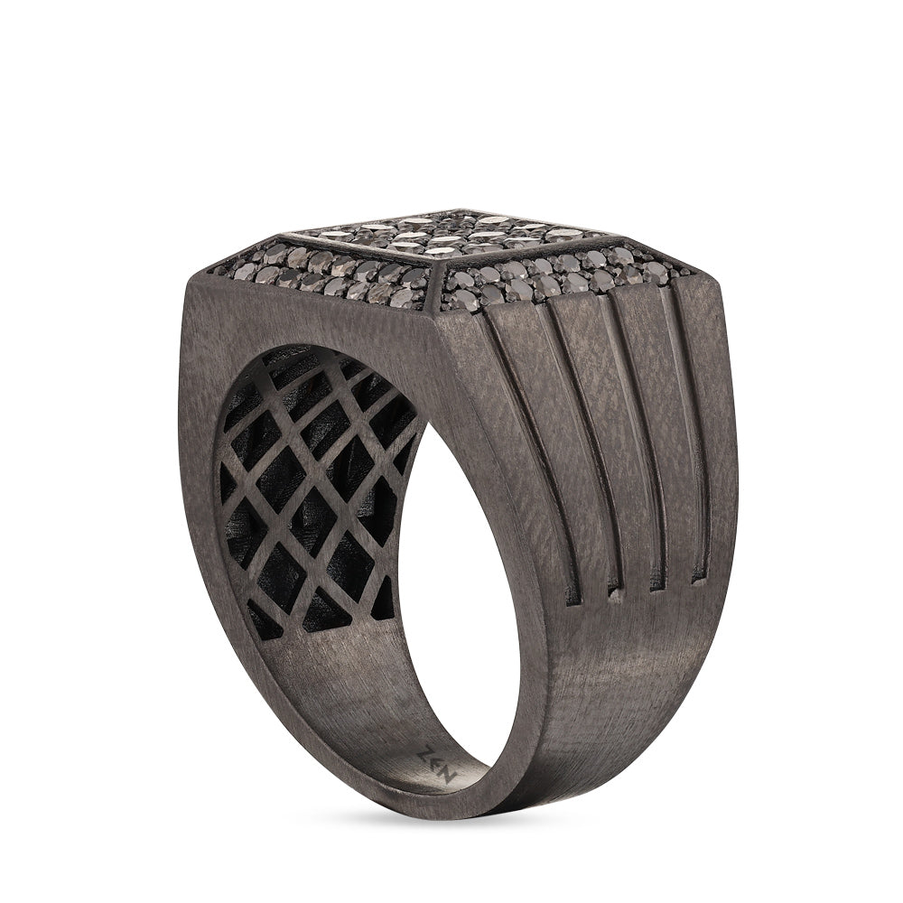 1.40 ct. Herren Silberring