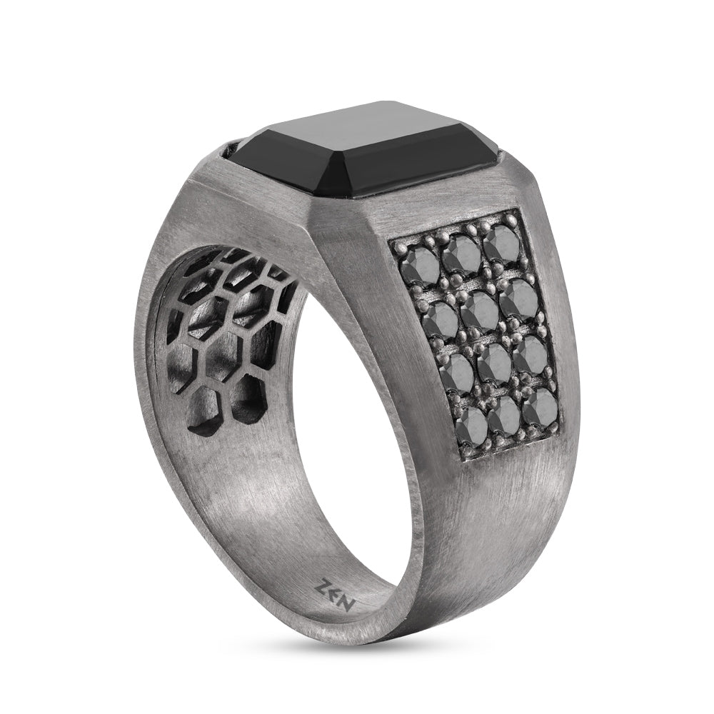 4.40 ct. Men Silver Ring
