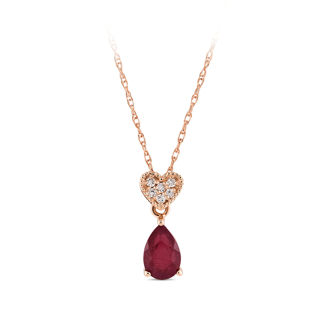0.43 ct. Rubin Halskette
