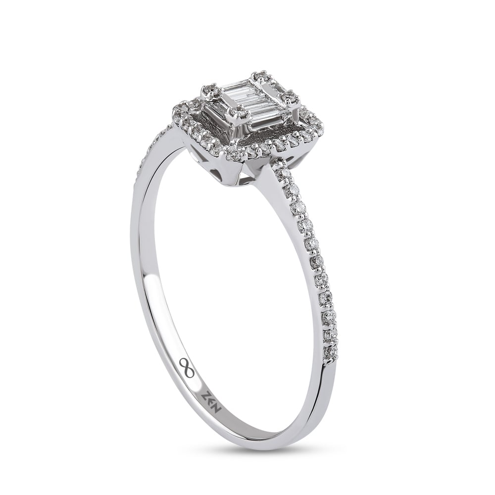 0.17 ct. Baguette Diamantring