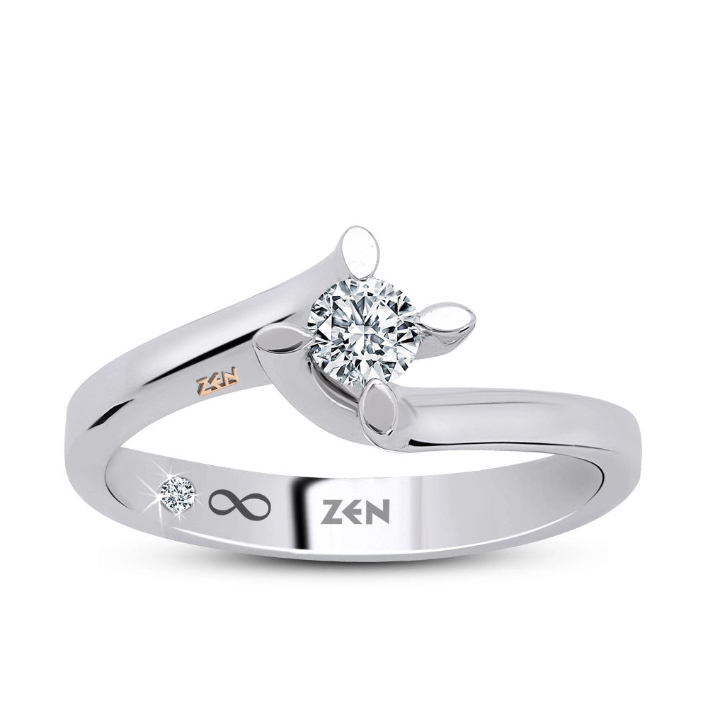 0.21 ct. Modern Diamond Engagement Ring