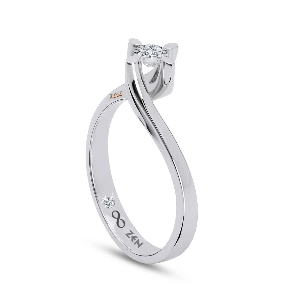 0.21 ct. Modern Diamond Engagement Ring