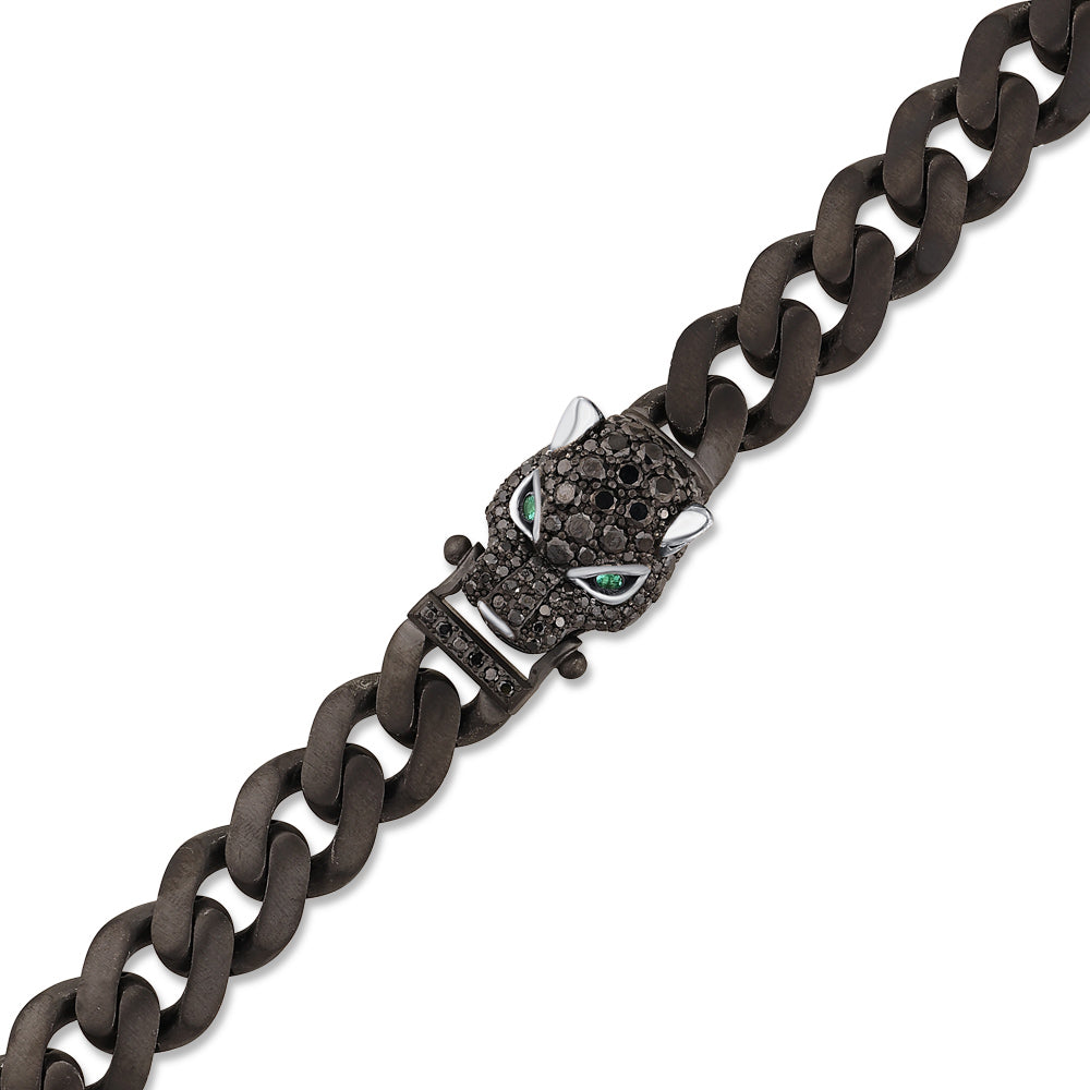 6.15 ct. Men Silver Diamond Bracelet