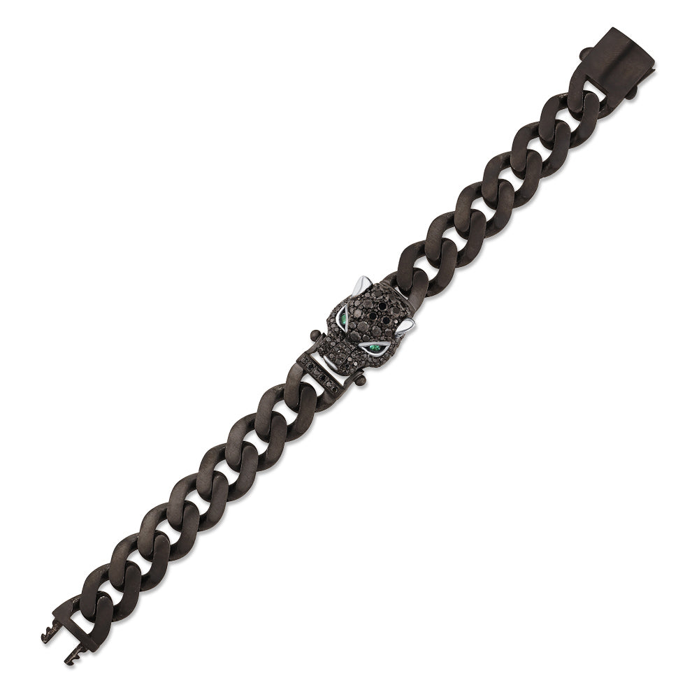6.15 ct. Men Silver Diamond Bracelet