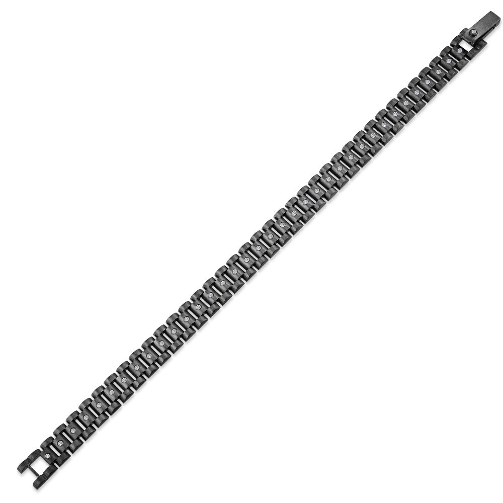 0.50 ct. Men Silver Diamond Bracelet