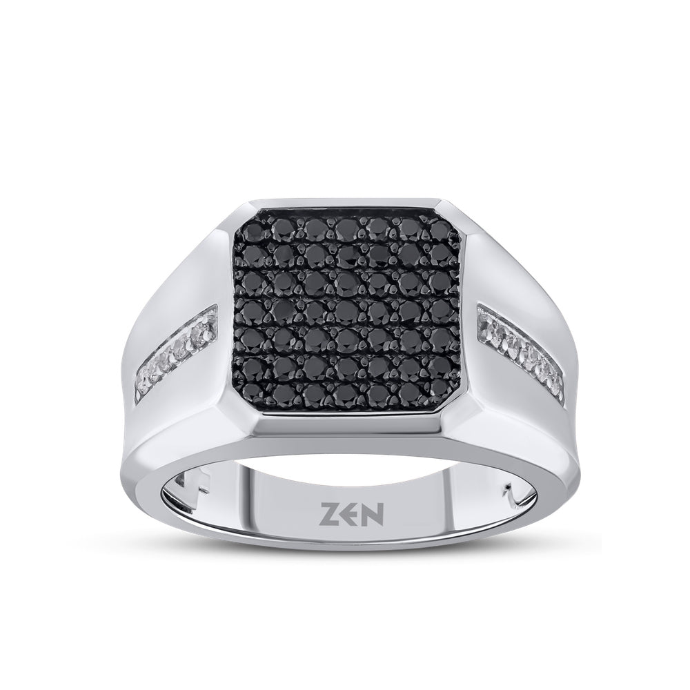 0.60 ct. Men Silver Ring