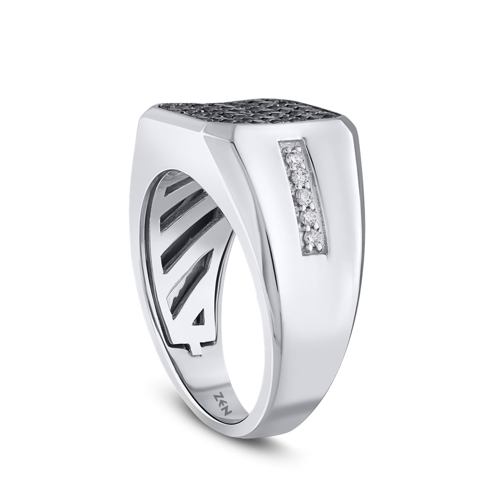 0.60 ct. Men Silver Ring