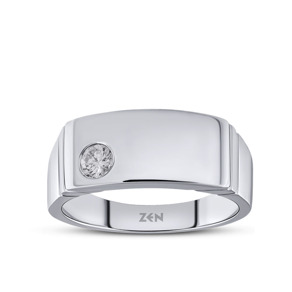 0.18 ct. Herren Silberring