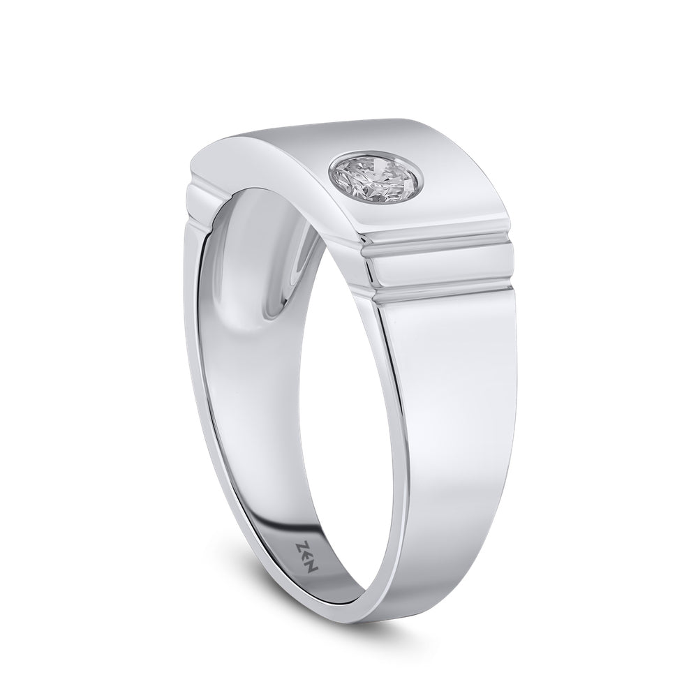 0.18 ct. Herren Silberring
