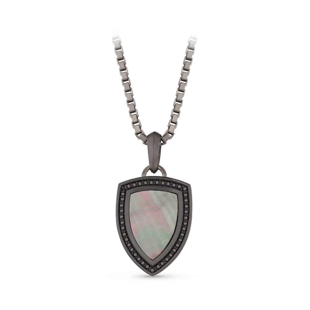 0.55 ct. Men Silver Diamond Necklace
