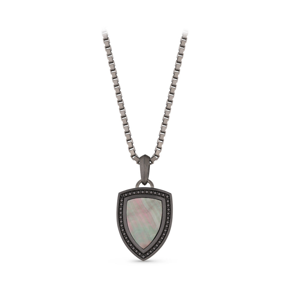 0.55 ct. Men Silver Diamond Necklace