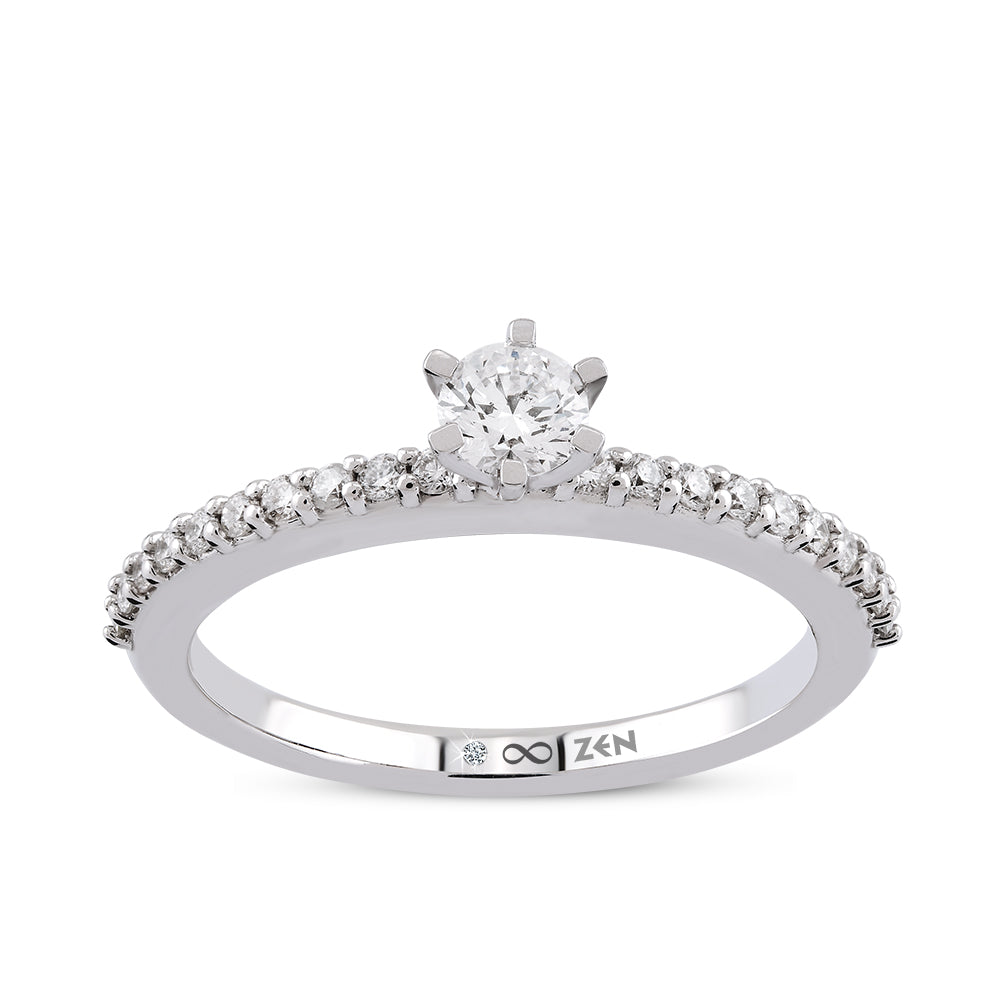 0.40 ct. Seitenstein Diamant Verlobungsring