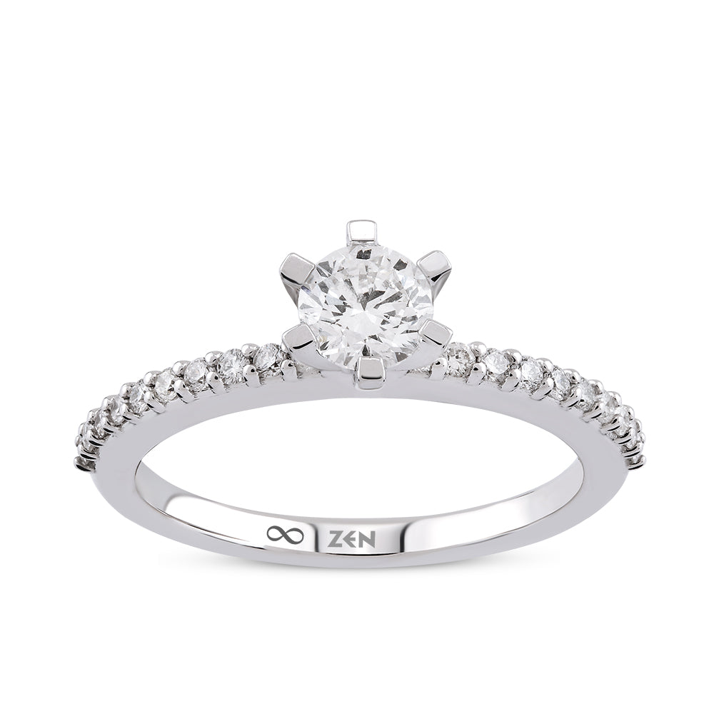 0.60 ct. Seitenstein Diamant Verlobungsring
