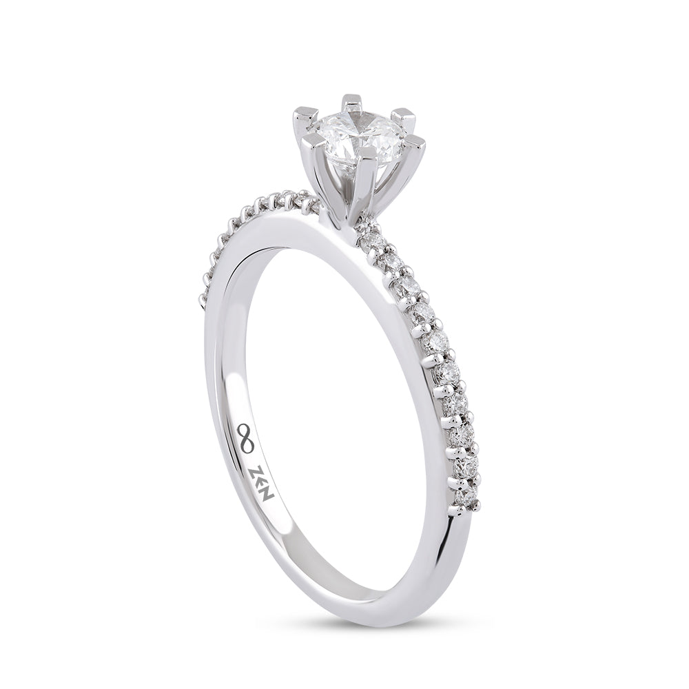 0.60 ct. Seitenstein Diamant Verlobungsring