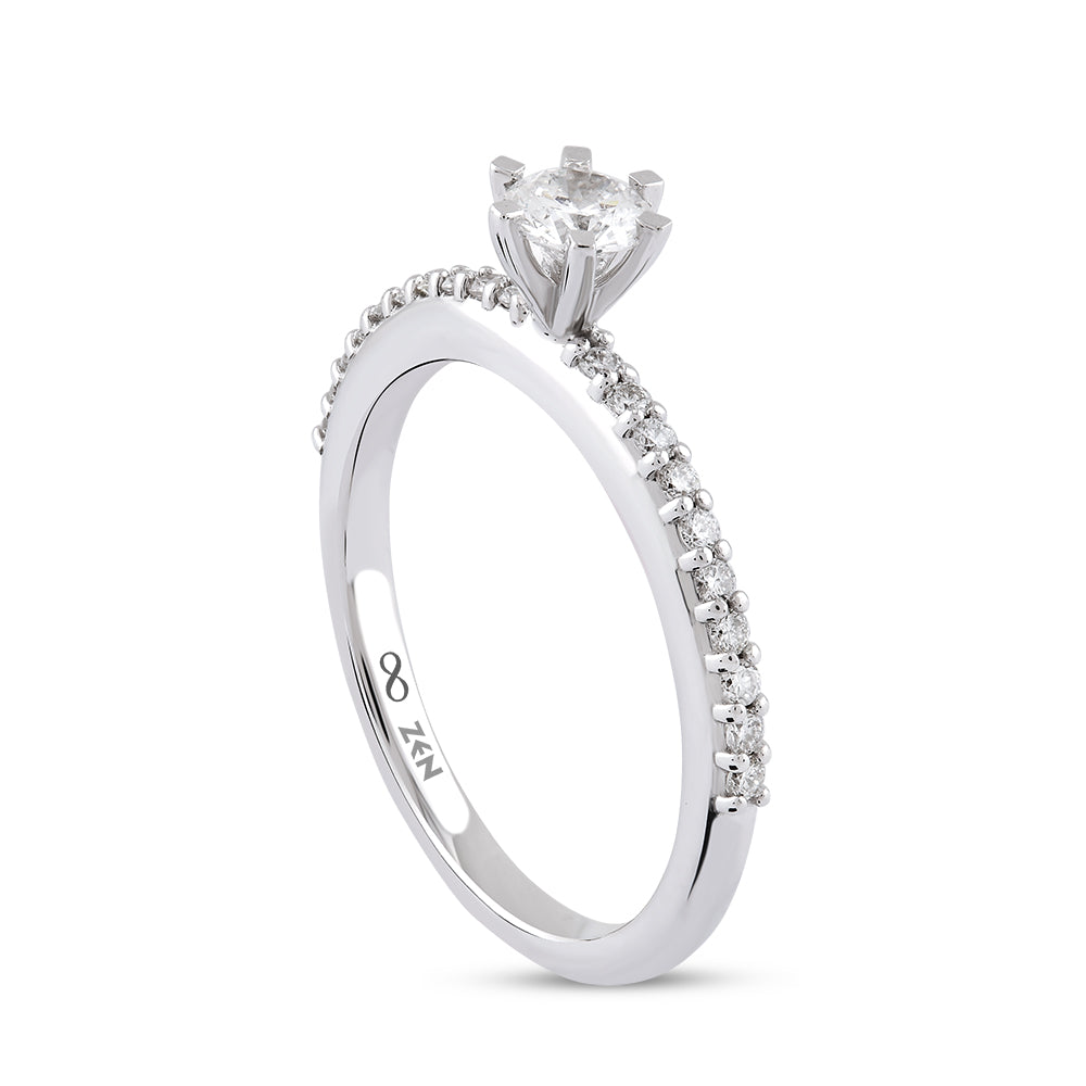 0.45 ct. Seitenstein Diamant Verlobungsring