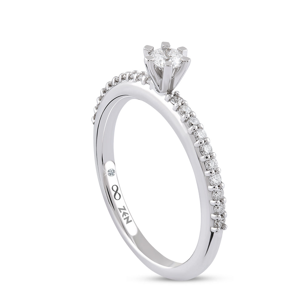 0.35 ct. Seitenstein Diamant Verlobungsring
