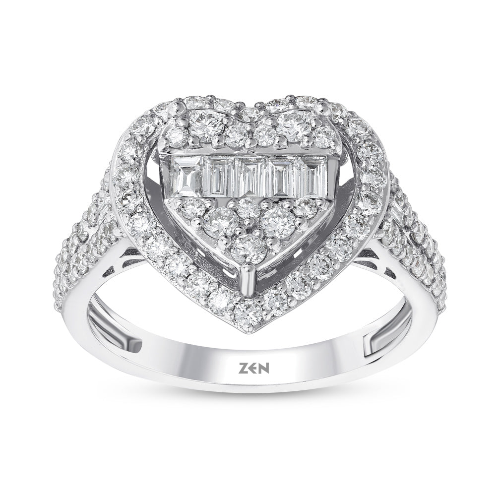 1.01 ct. Herz Diamantring