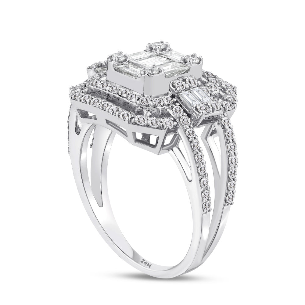 1.43 ct. Baguette Diamantring