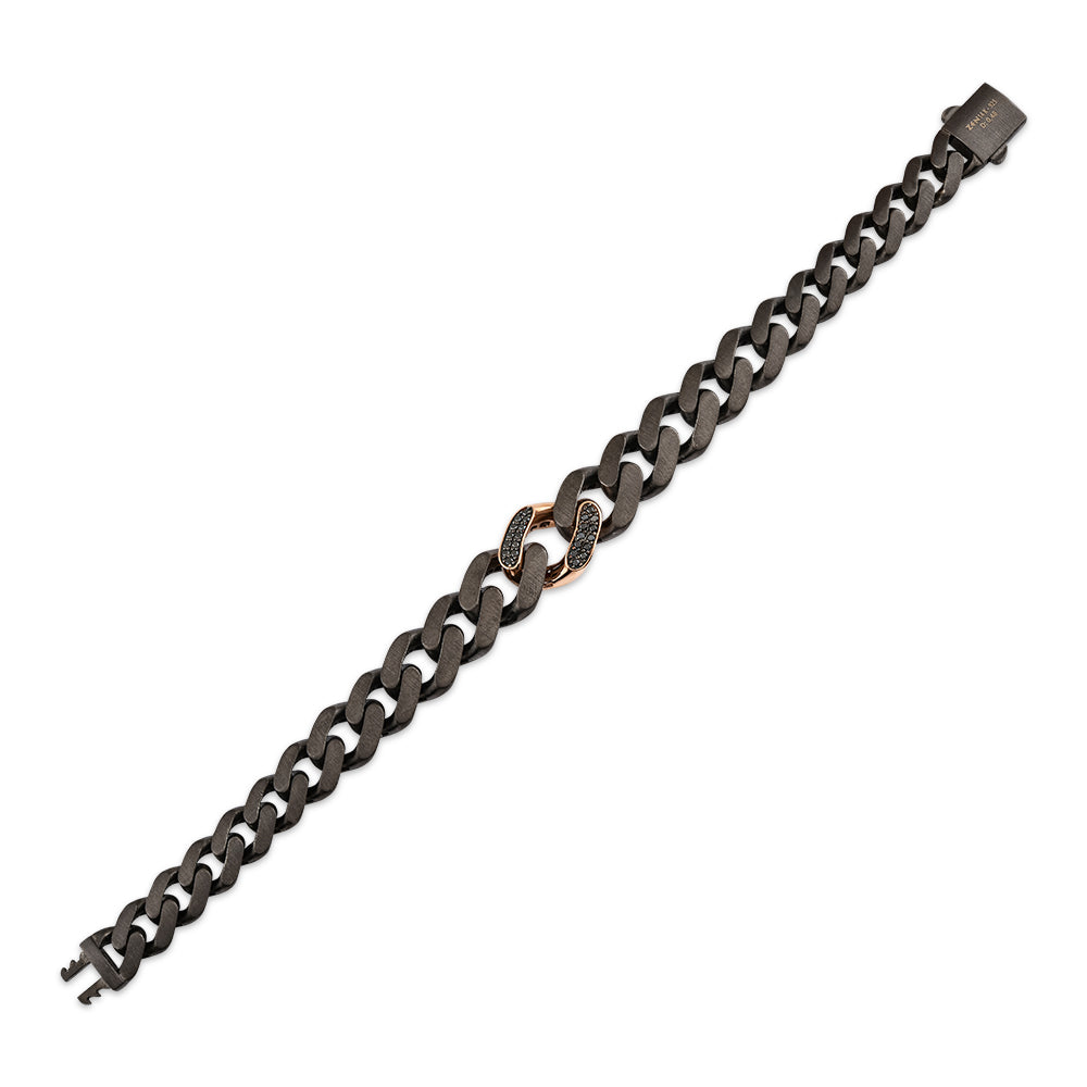 0.48 ct. Herren Silber Diamantarmband