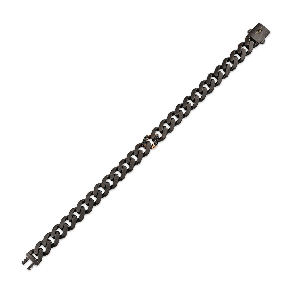 0.21 ct. Men Silver Diamond Bracelet